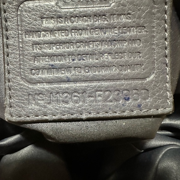 Coach Charcoal Leather Shoulder Bag - Picture 13 of 16